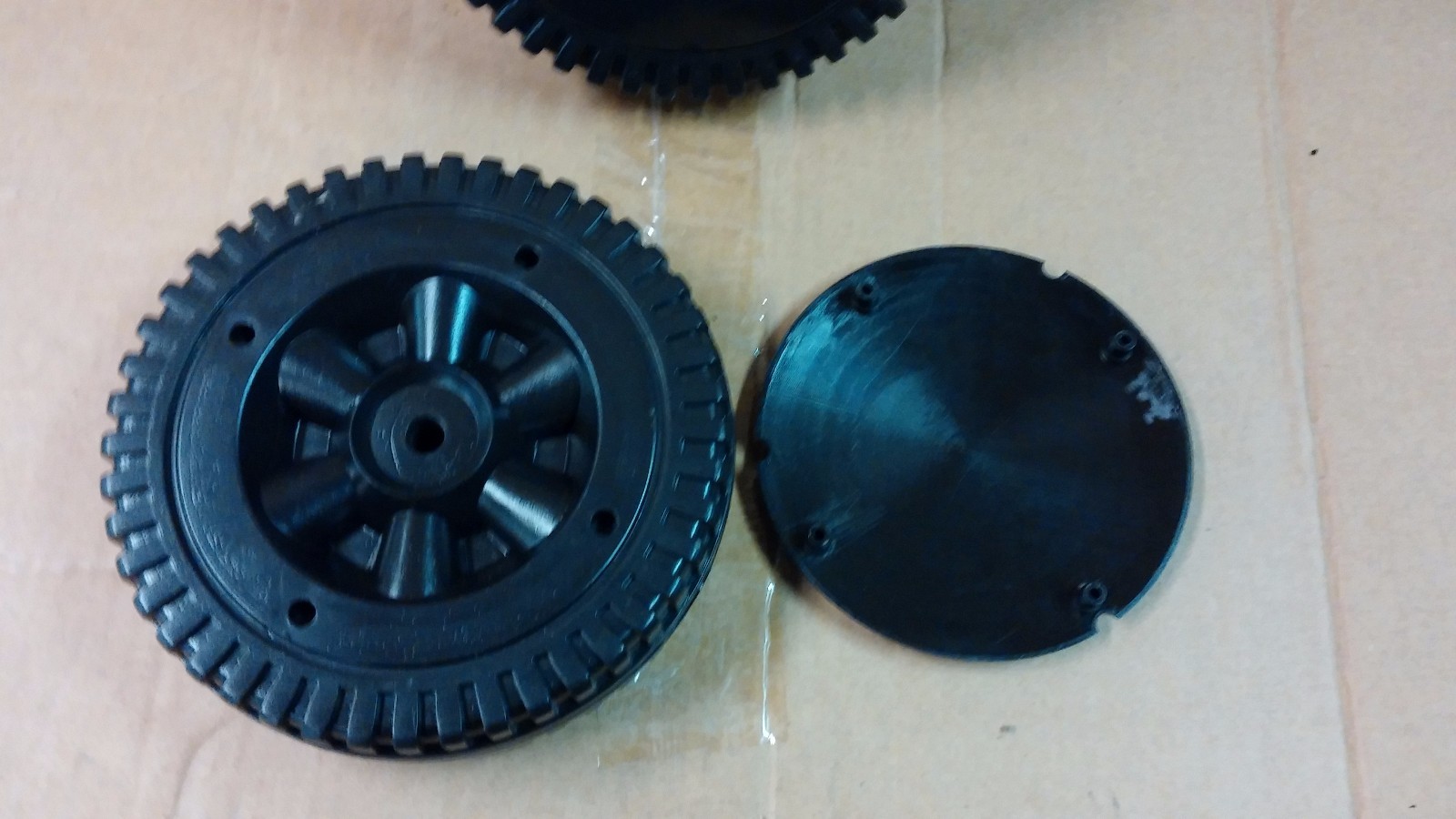 Threaded Hard Plastic Tires 5 3/4″ X 5 3/4″ X 1 1/2″ Wheels Lot of 2 Wheels