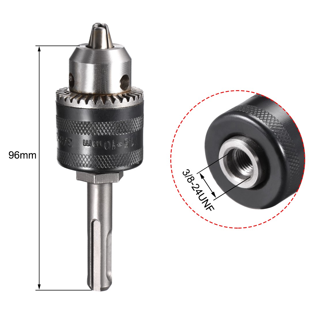3/8″ Drill Chucks 1.5-10mm with SDS Shank for Impact Corded Cordless Drill
