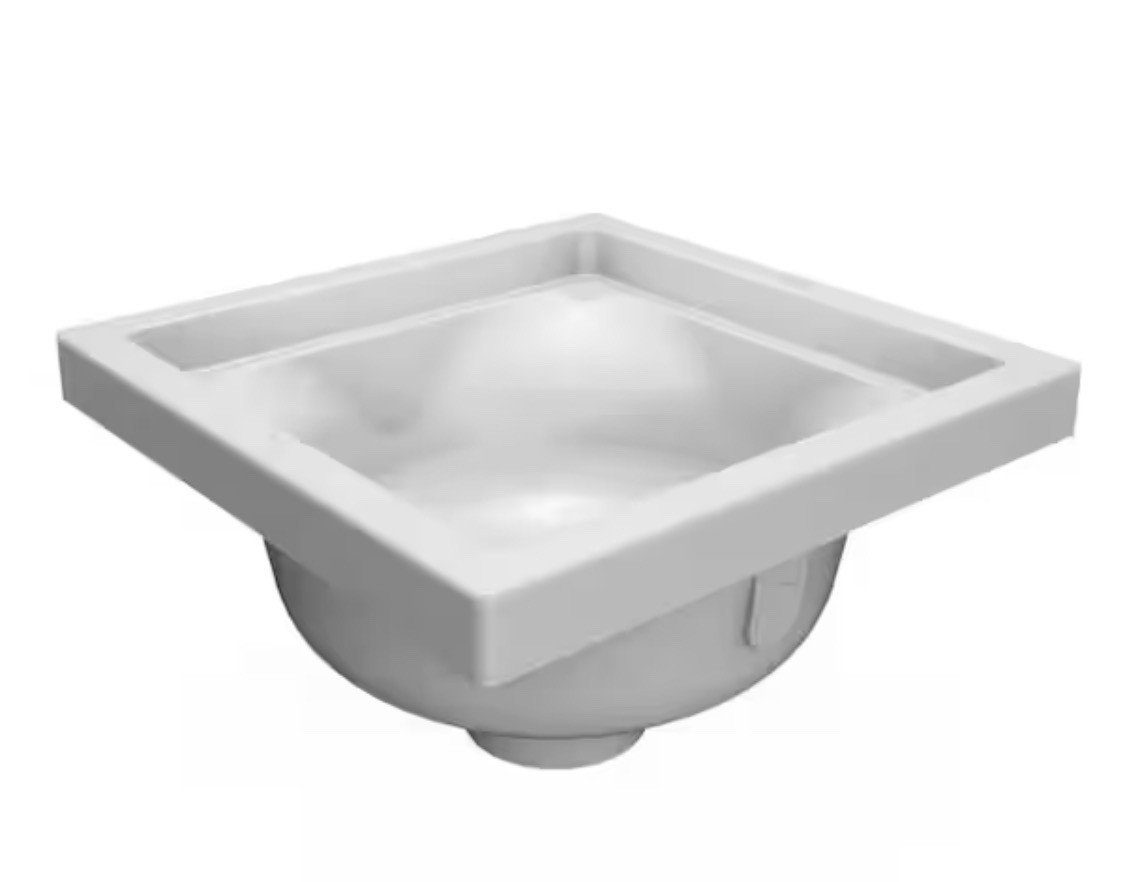Zurn FS12-6-PV2-FS12 12×12 Floor Sink 2″ PVC Outlet 6″ Sump Dome Strainer