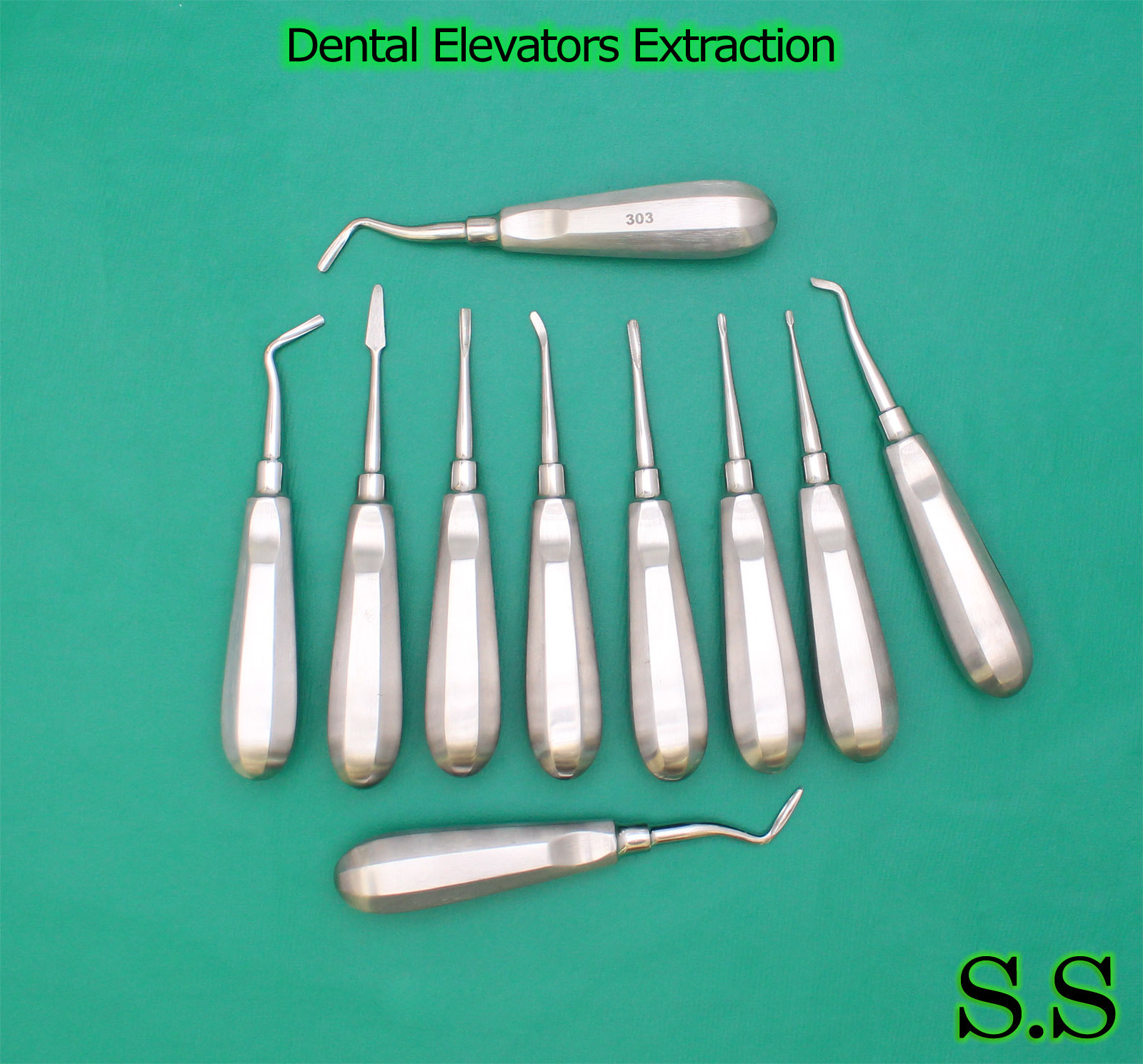 15 Dental Elevators Extraction Surgical Instruments NEW