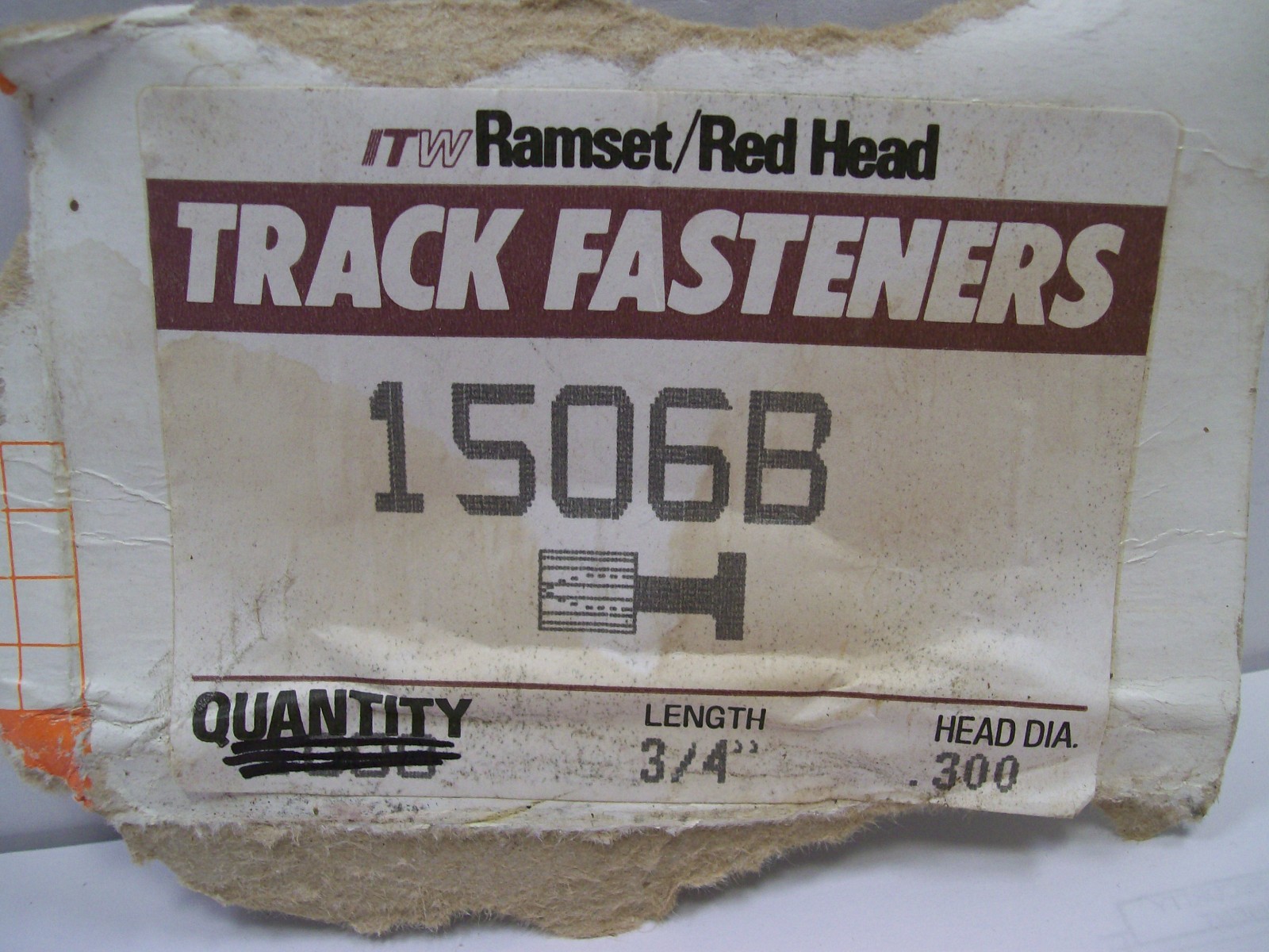 NEW LOT OF 250 Ramset / Redhead #1506B 3/4″ Track Pin Black 0.15″ Shank tg5784
