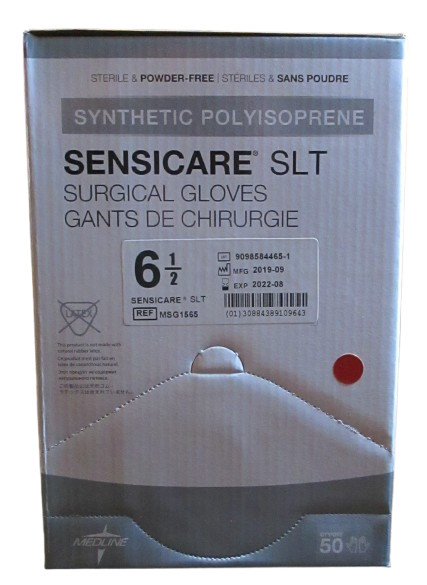 Sensicare SLT Synthetic Polyisoprene Surgical Gloves 6 1/2 (50) MSG1565
