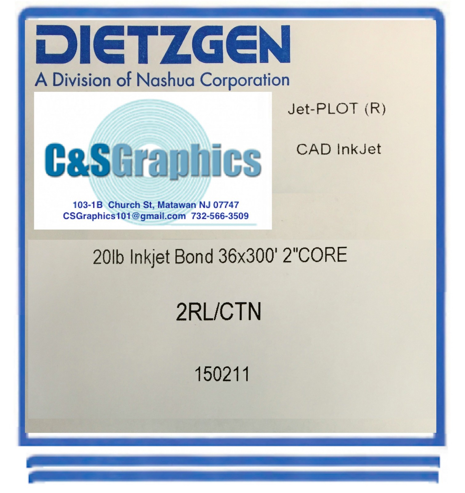 4 ROLLS 36” X 300′ 20lb Bond Plotter Paper