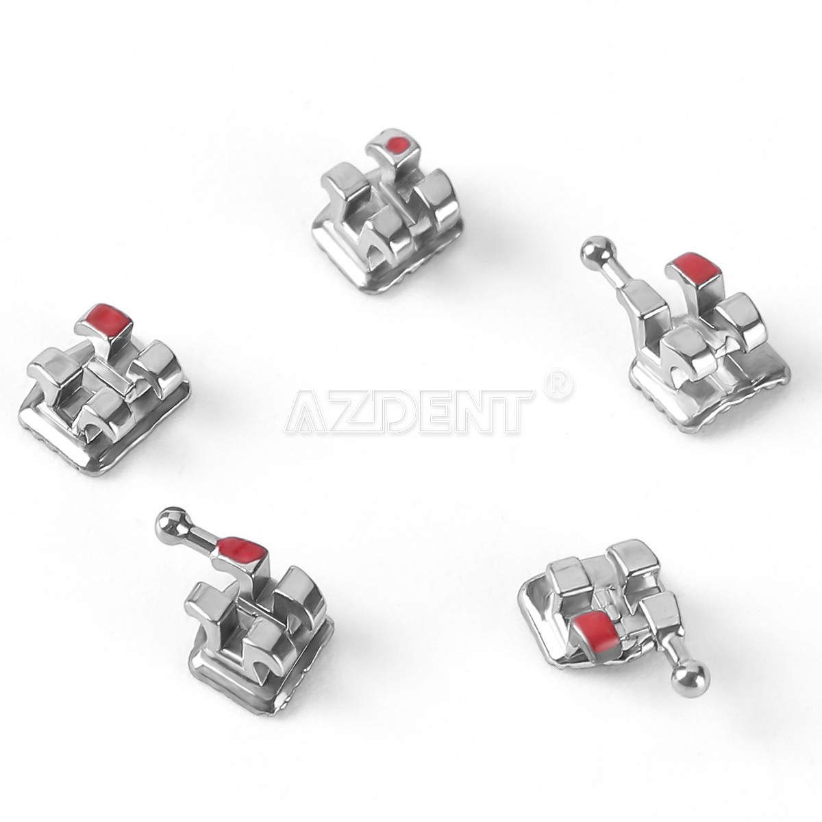 50 Sets AZDENT Dental Orthodontic MIM Monoblock Brackets Brace Roth.022 345 HOOK