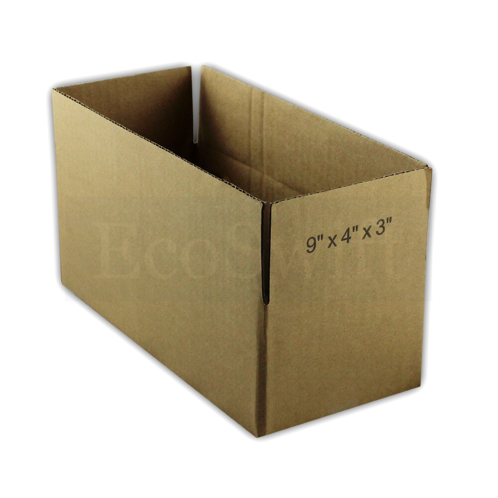 1-Box 9x4x3 EcoSwift Cardboard Packing Moving Shipping Box Corrugated Carton