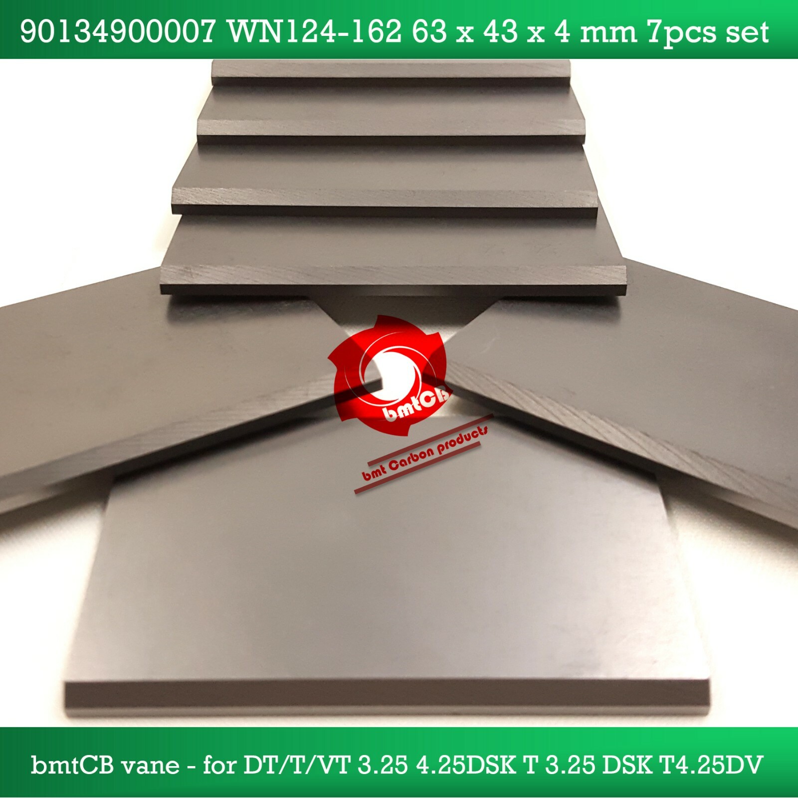 bmtCB carbon vane for becker pump WN124-162 DT T VT 3.25 4.25 T 3.25 DSK4.25 DV
