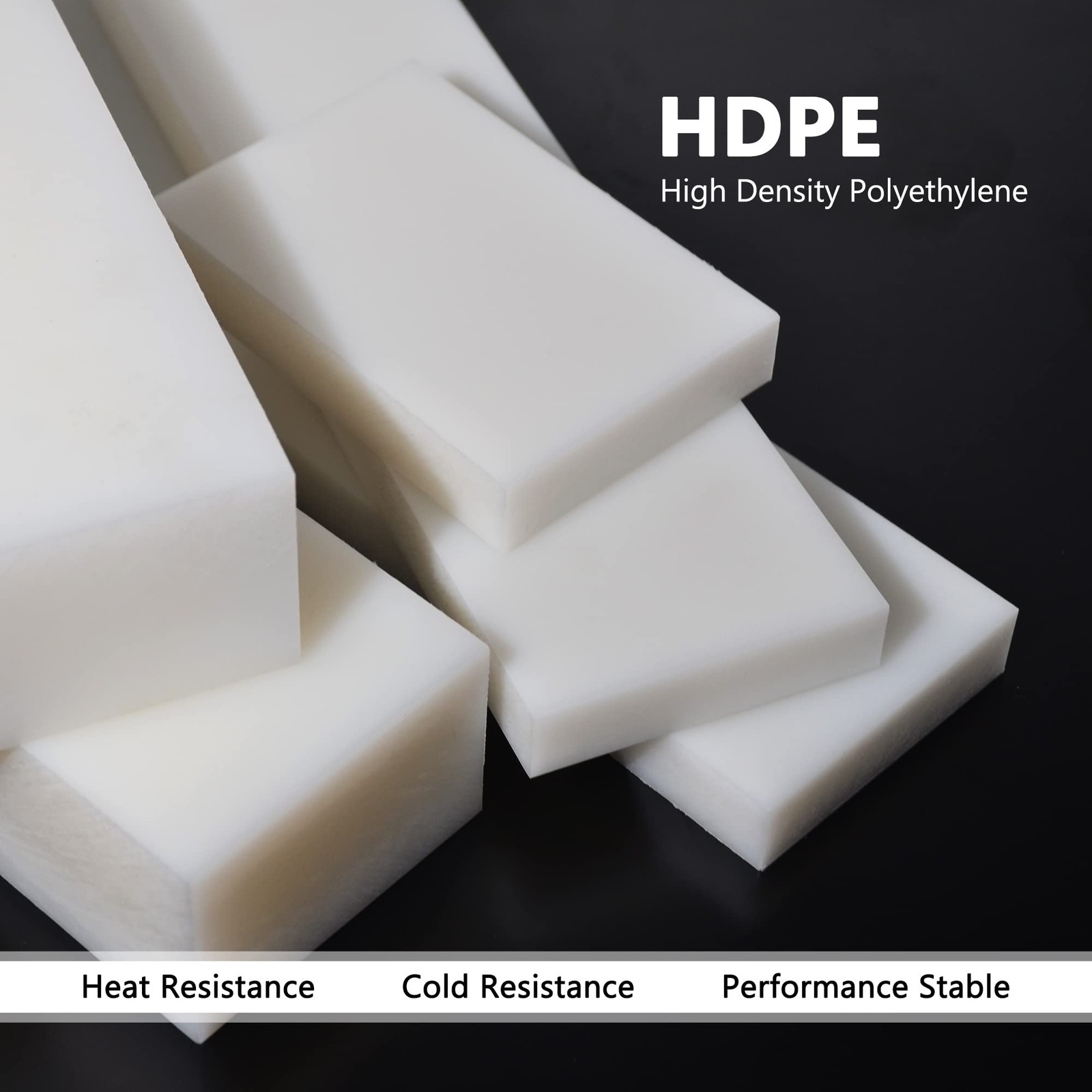 GYOFFULL 2″ x 12″ x 3″ HDPE Block White PE Polyethylene Rectangular Solid