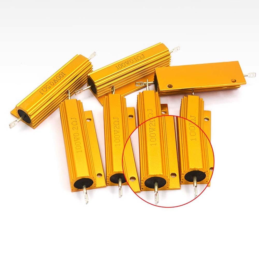 5W – 500W Golden Aluminium Load Resistor Wirewound RX24 0.1 ohm to 10K ohm