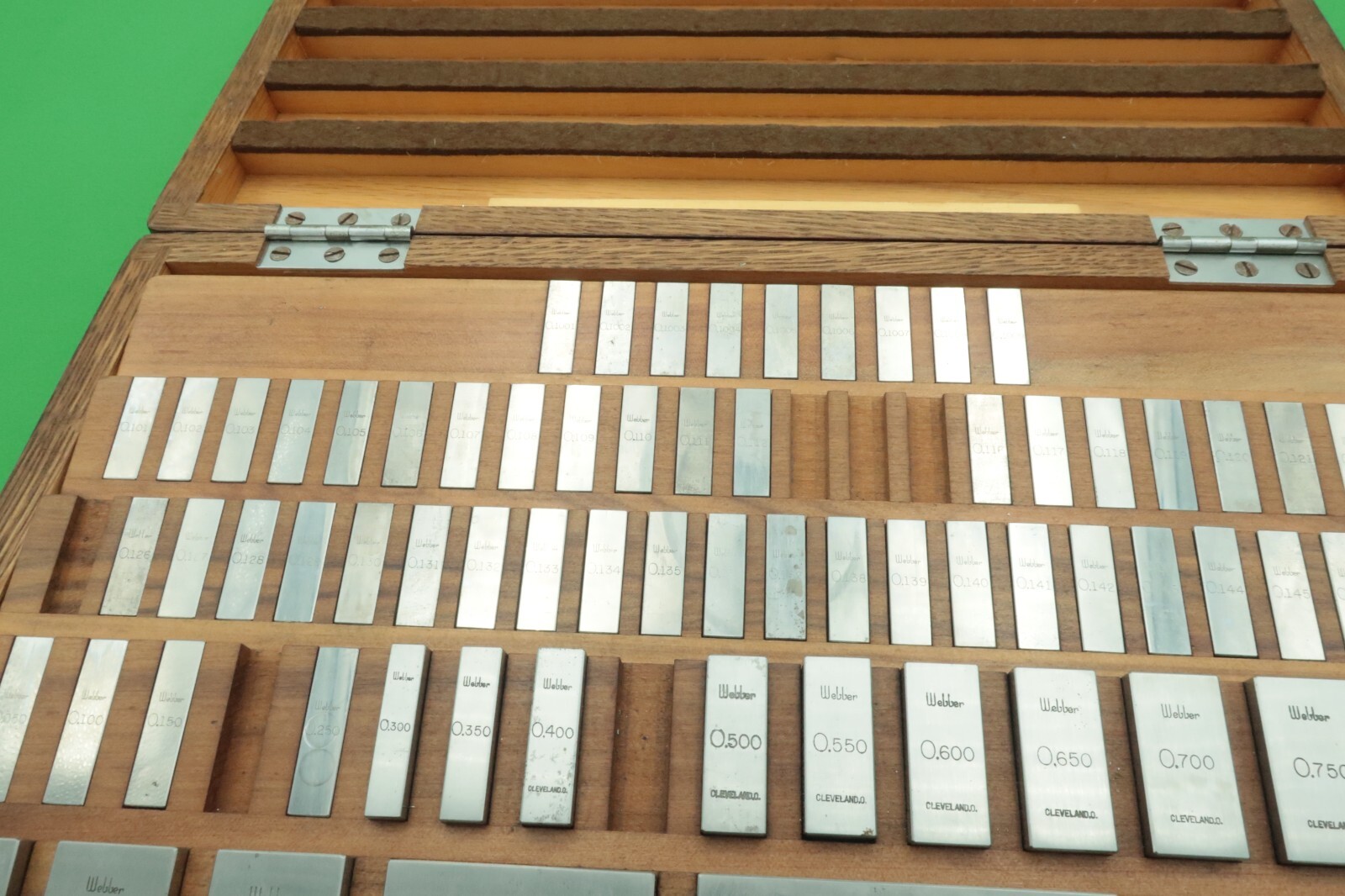 Webber Gage Block Set .1001″ to 4″ 75 Piece Set Missing 6 Blocks Cleveland OH