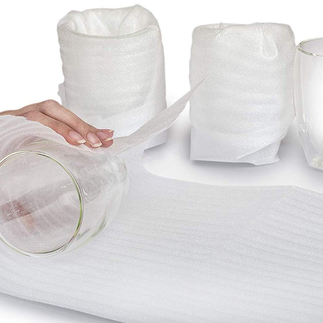 Mighty Gadget 100-Pack Foam Packing Sheets, 12″ x (1/16″ Thick) White