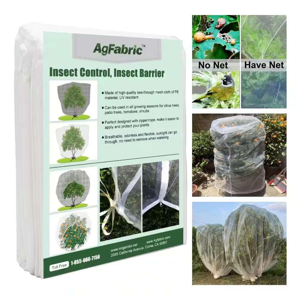 84 In. D X 72 In. H Outdoor Insect Barrier Bag with Zipper Biological Pest Contr