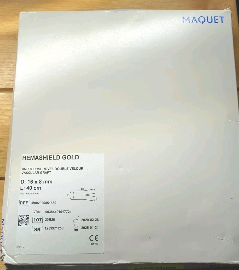 Maquet Hemashield GOLD 16mm X 8mm X 40cm # M002020851680 (Exp.01/31/2025)