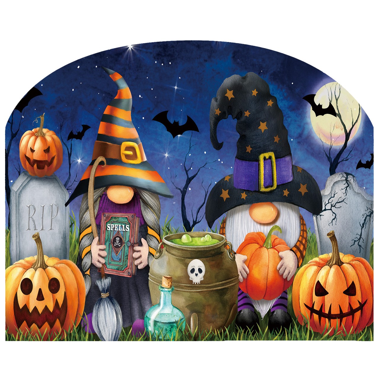 Briarwood Lane Halloween Gnomes Acrylic Art Sign 8.25×10.25