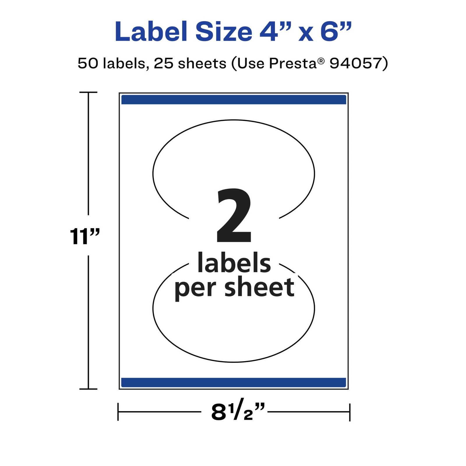 Avery Glossy Clear Oval Labels Sure Feed Technology 4 X 6 50 Glossy Clear
