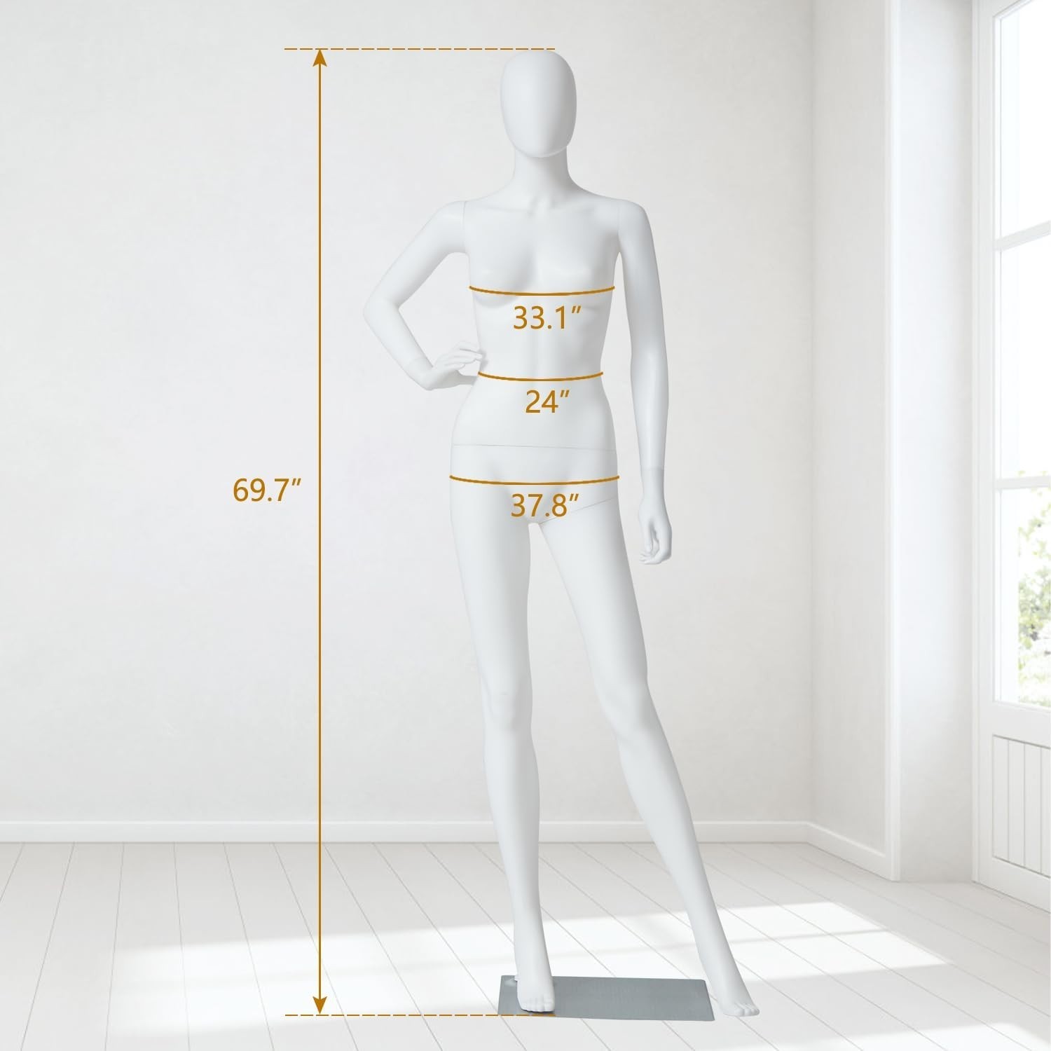 Two White Female Retail Display Mannequins Full Body Adjustable Boutique Store