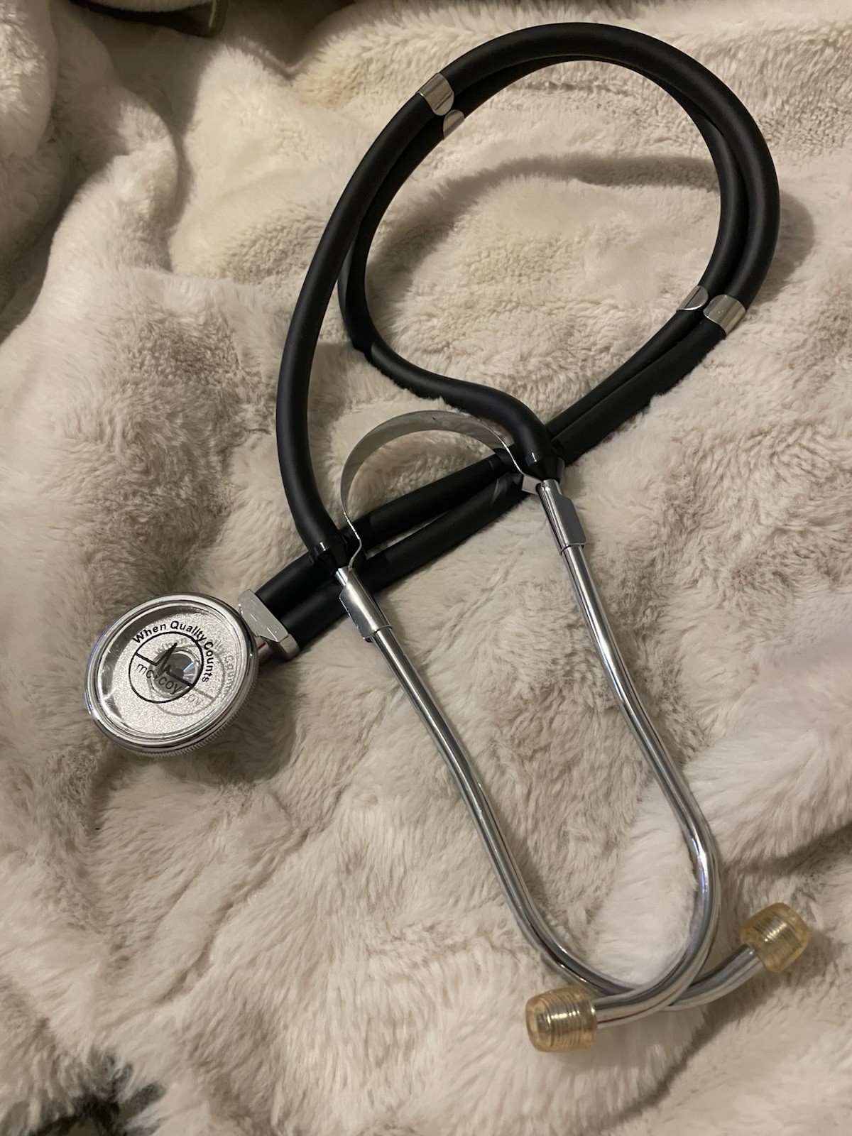 McCoy Single Head Acoustic Stethoscope Black