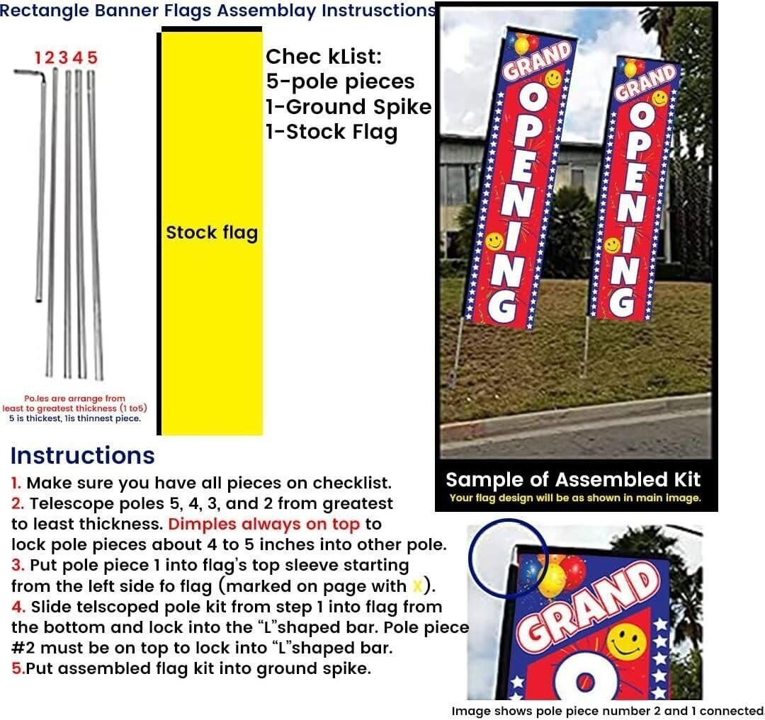 Grand Opening Outdoor Advertising Rectangle Feather Banner Swooper Flag Sign…