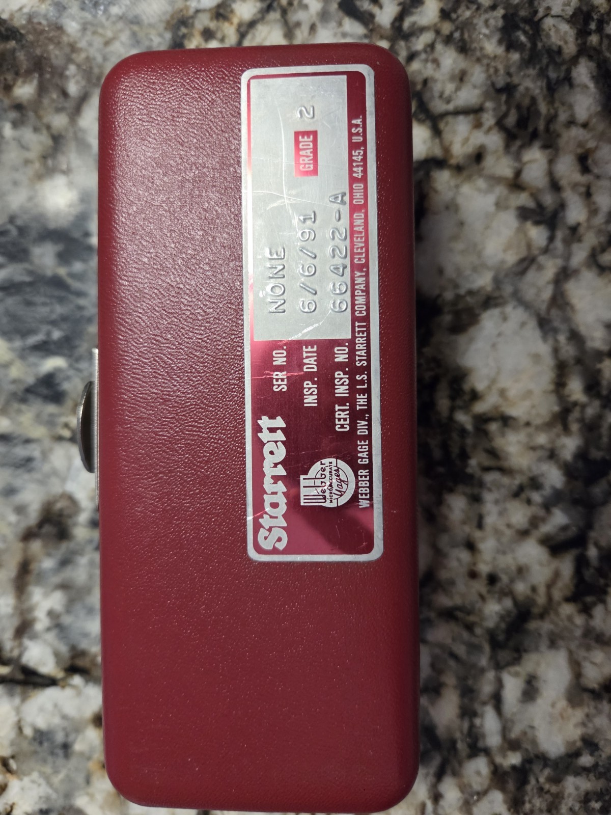 Starrett Webber Steel Rectangular Gage Block Set 1in 2in 0.0625in Case