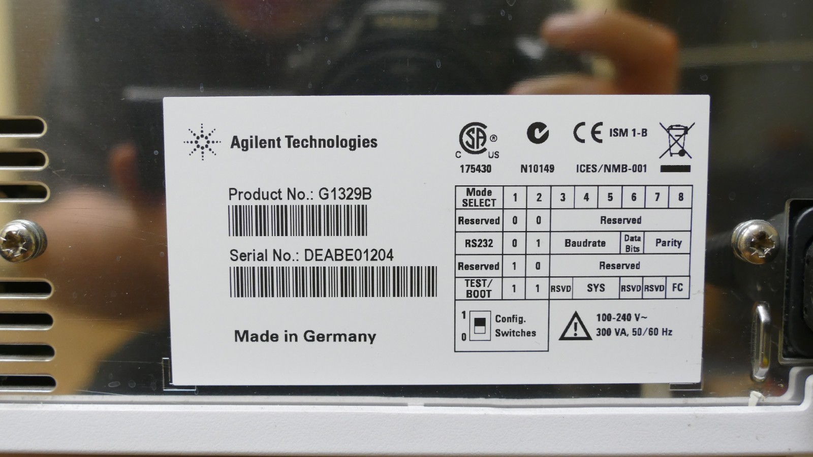 Agilent 1260 Infinity Series G1329B ALS Autosampler (see bootup video)