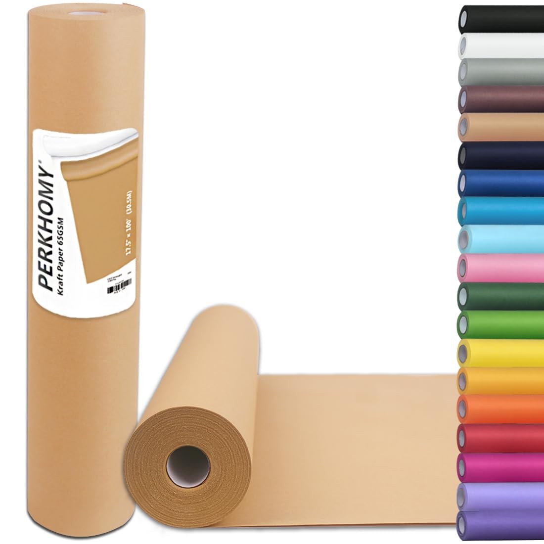 1 Rolls PACK – Brown Kraft Paper Made in USA 17.75” x 1200” Per Inches