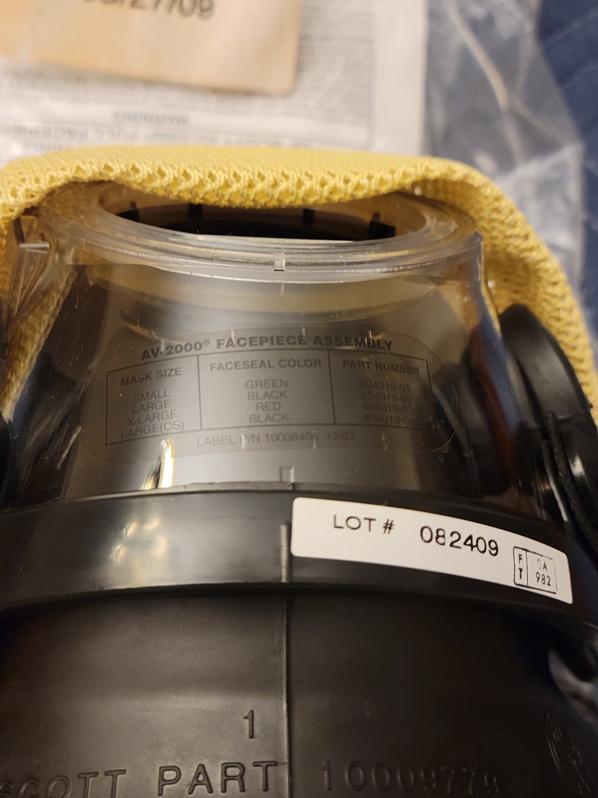 NOS Scott 804987-05 Ska-Pak Plus, 10 Min Entry/Egress, Harness, AV2000 SCBA SABA