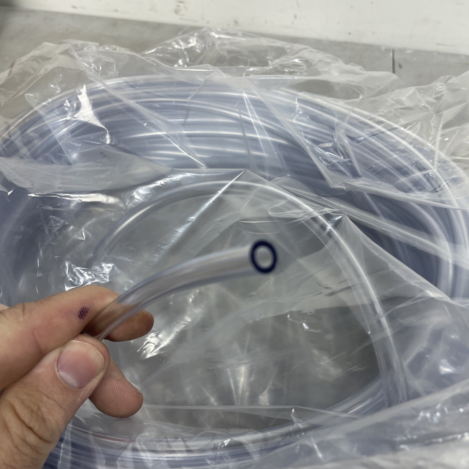 100’ 3/16” inner 5/16” outer dimention PVC hose tubing
