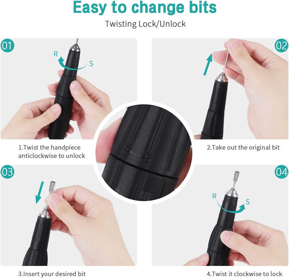 Dental Lab Electric Micromotor Polishing Handpiece Fit Marathon 35,000 rpm US