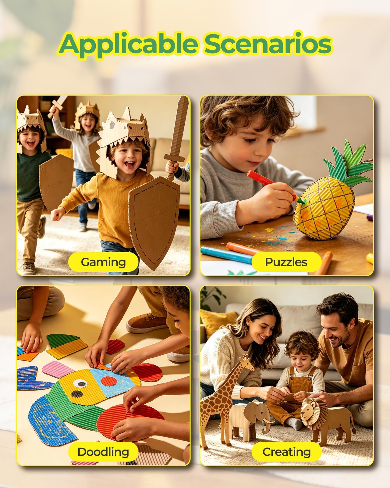 Upgraded Kids Cardboard Cutter, Safe Bladeless STEM Building Machine