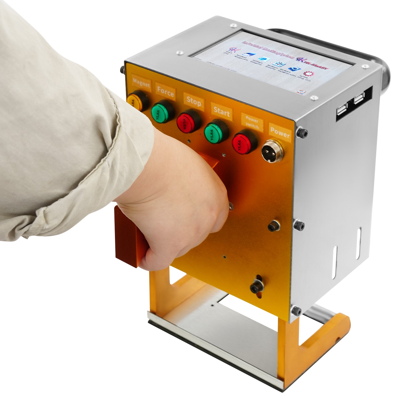 Handheld Electric Dot Peen Engraving Marking Machine Touch Screen Metal Marking