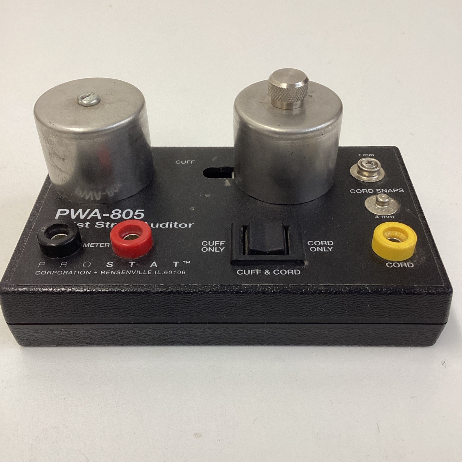 Prostat PRS-801, Wrist Strap Auditor, Resistance Stm, Weights, Static Decay Time