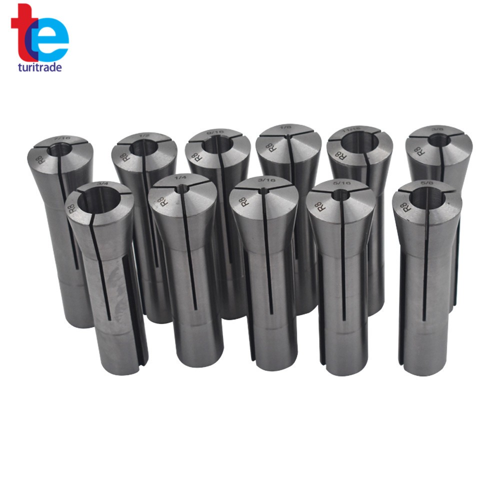 11Pcs R8 Collet 1/8″ 3/16″ 1/4″ 5/16″ 3/8″ 7/16″ 1/2″ 9/16″ 5/8″ 11/16″ 3/4″ Set