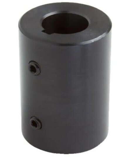 1″ Solid Rigid Set Screw Coupling – Black Oxide – with Keyway and Set Screws*