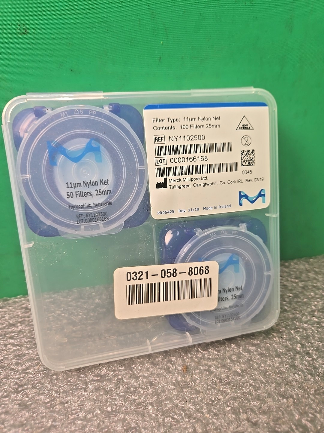 Merck Millipore NY1102500 11um Nylon Net Filters Hydrophilicic New Pack Of 100