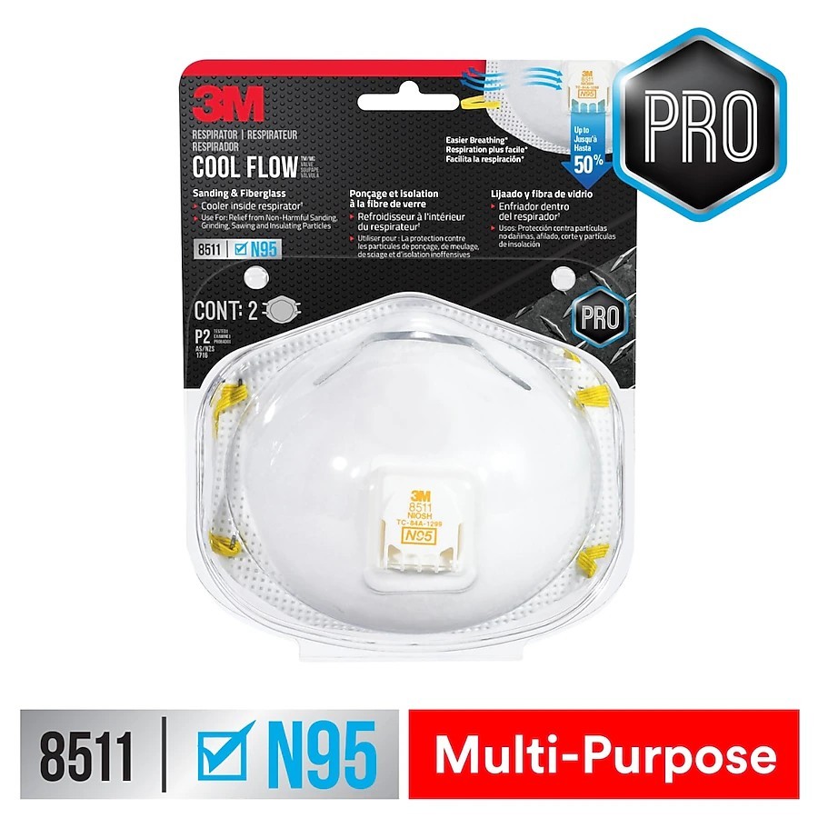 NEW! 10-80 pcs 3M 8511 N95 Particulate Respirator Masks w/ Exhalation Valve