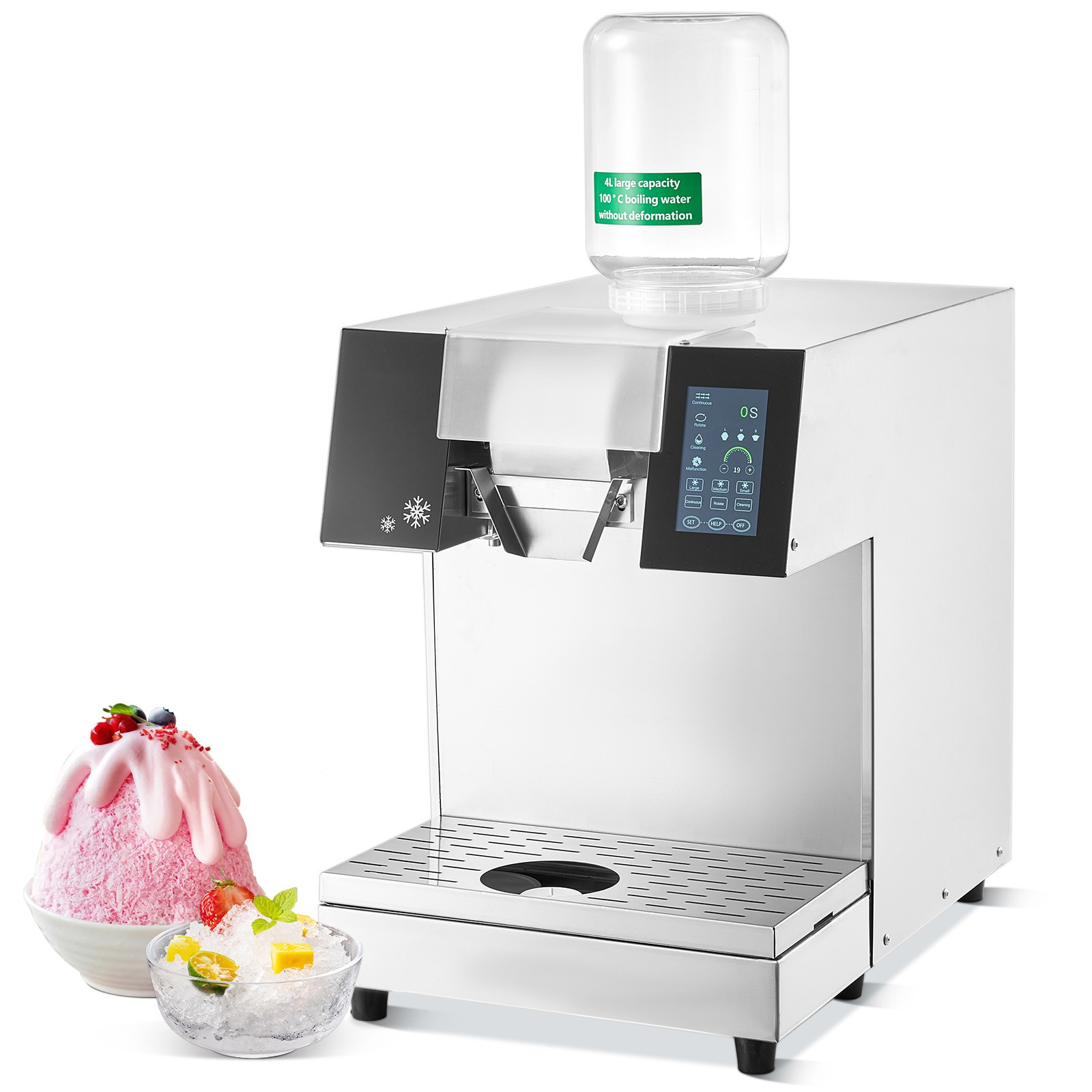 Uimoso Stainless Steel Ice Maker 397LBS/Day for Desserts and Beverages