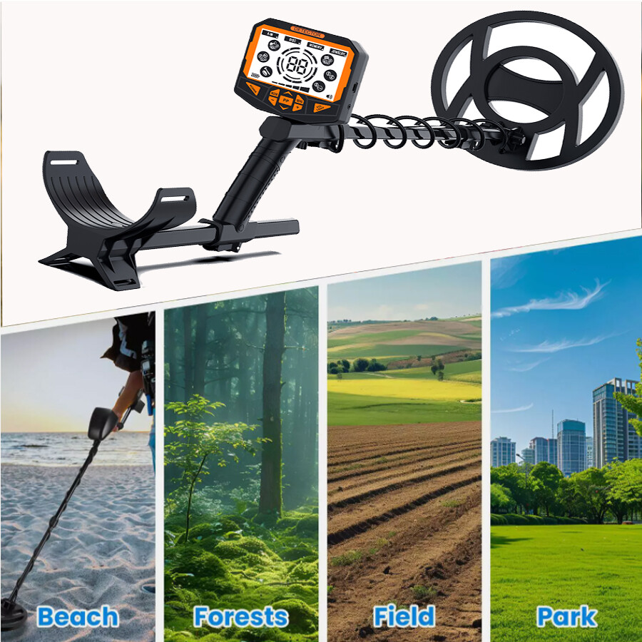 Pinpoint,High Sensitivity DISC Mode,10″Coil,LCD Backlight Display Metal Detector