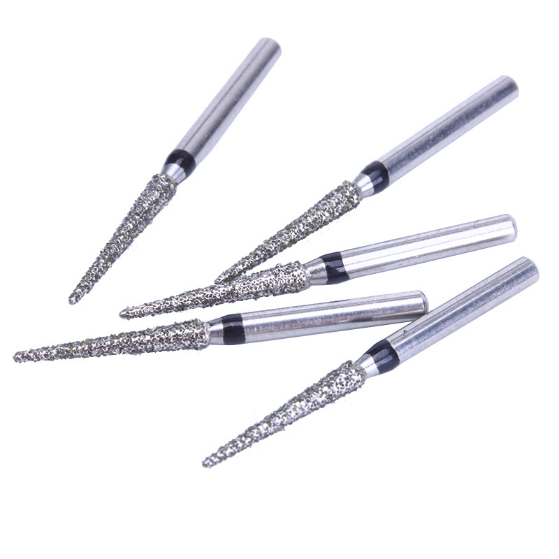 10pc/Kit Dental Diamond Bur Tips Set Drills Burs fit High Speed Handpiece AZDENT