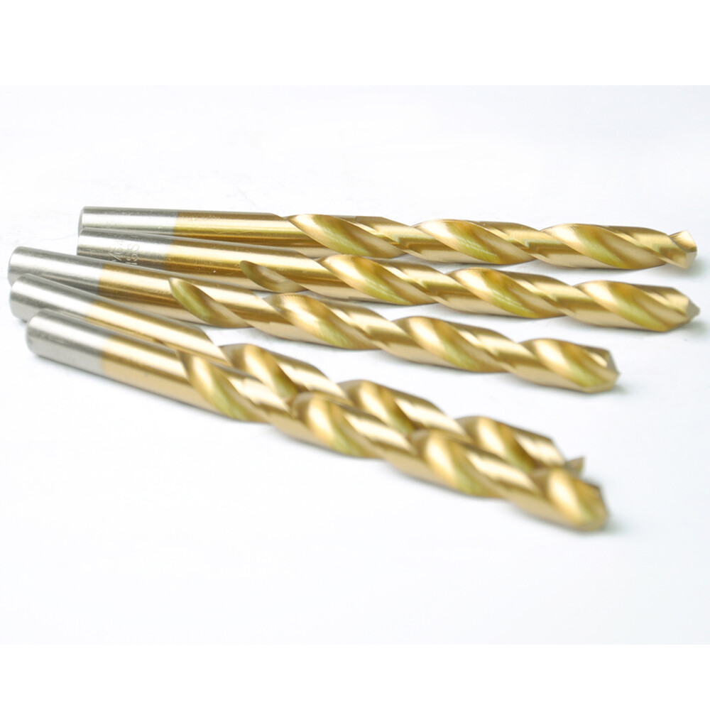 Drillforce 10PCS 17/64″ Titanium Drill Bits Set HSS Metal Woodworking Drill Bit