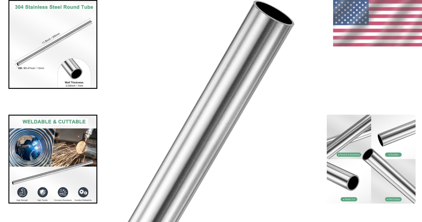 Versatile 300mm Stainless Steel Pipe – Perfect for Industrial & Crafting Needs