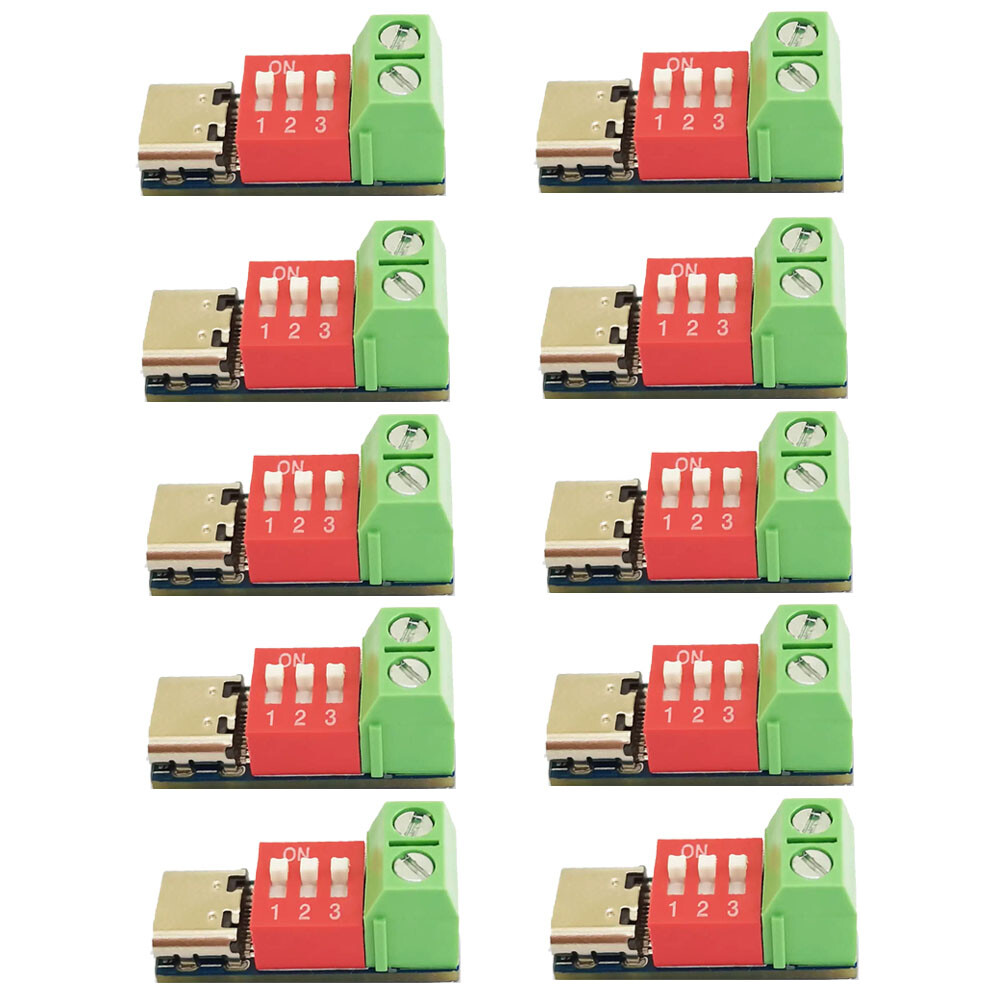 10x USB-C PD Trigger Board Module PD/QC Decoy Board Fast Charge USB Type-C USA
