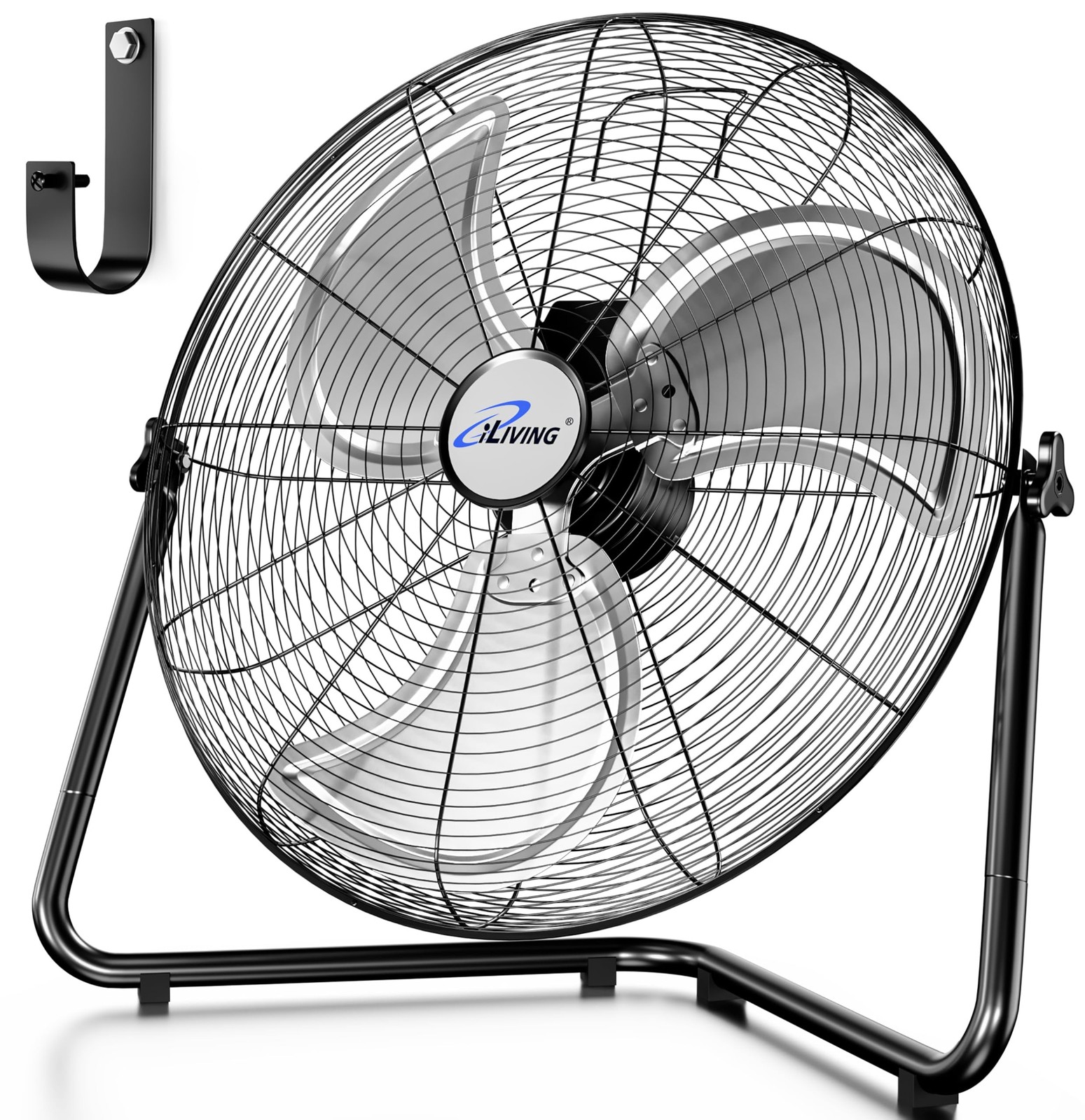 iLIVING 20 Inch Heavy Duty Floor & Wall Mount Fan – 5750 CFM High Velocity, 1…