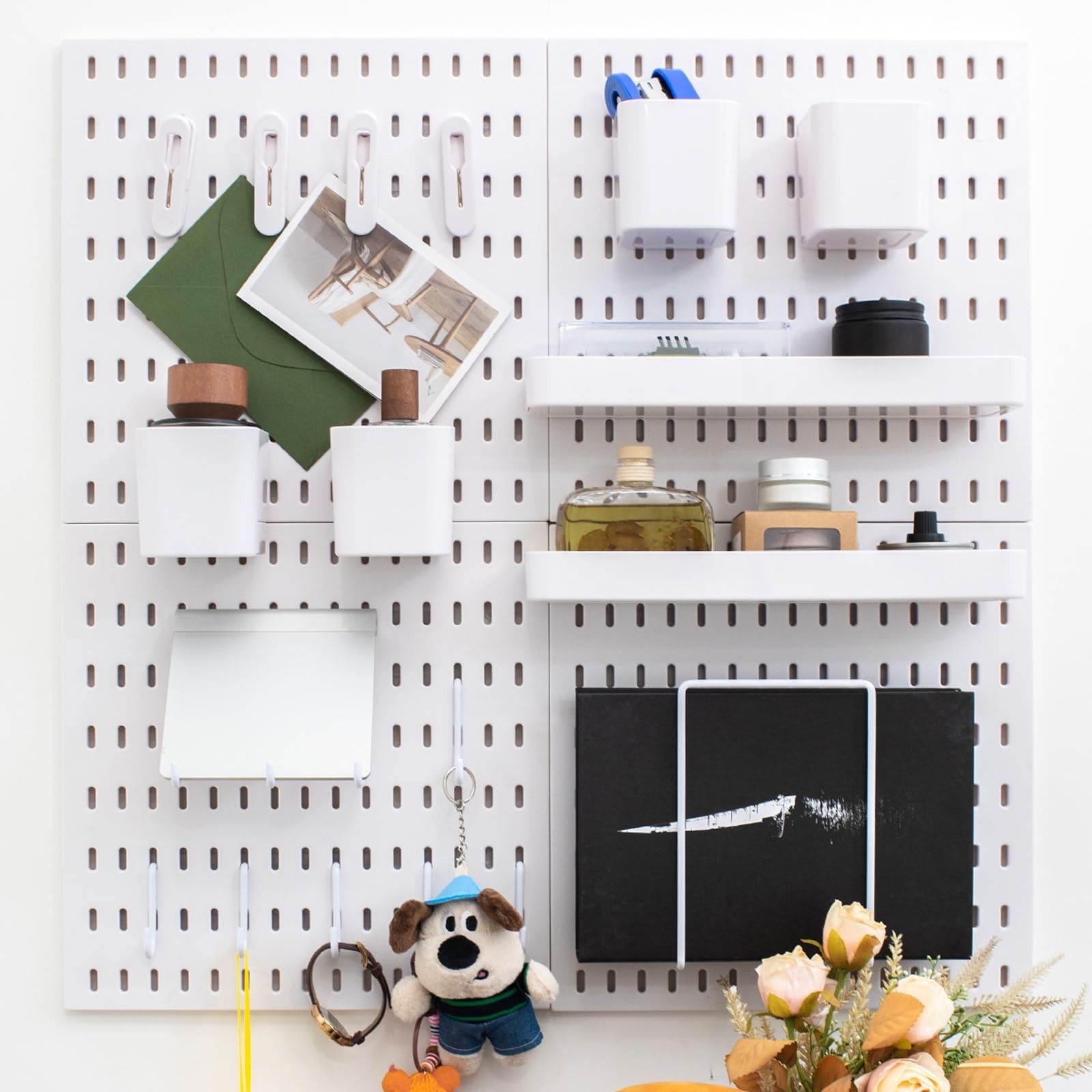 Wall-Mounted Pegboard Kit, 25.2″ x 25.2″ Organizer Panel – Large, Cost-Eff