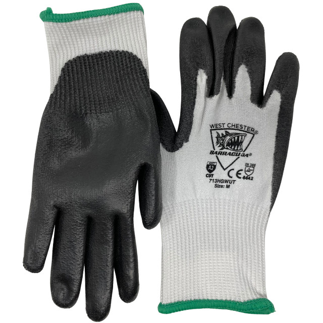 West Chester Barracuda Touch 713HGWUT White Medium Cut-Resistant Gloves – M