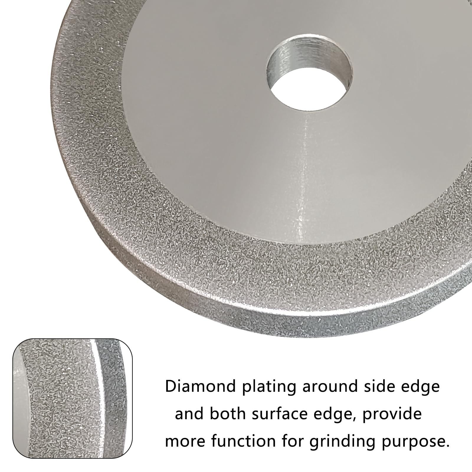 3 inch Flat Diamond Grinding Wheel 150 Grit, 1/2″ Arbor, 3 inches thick disc