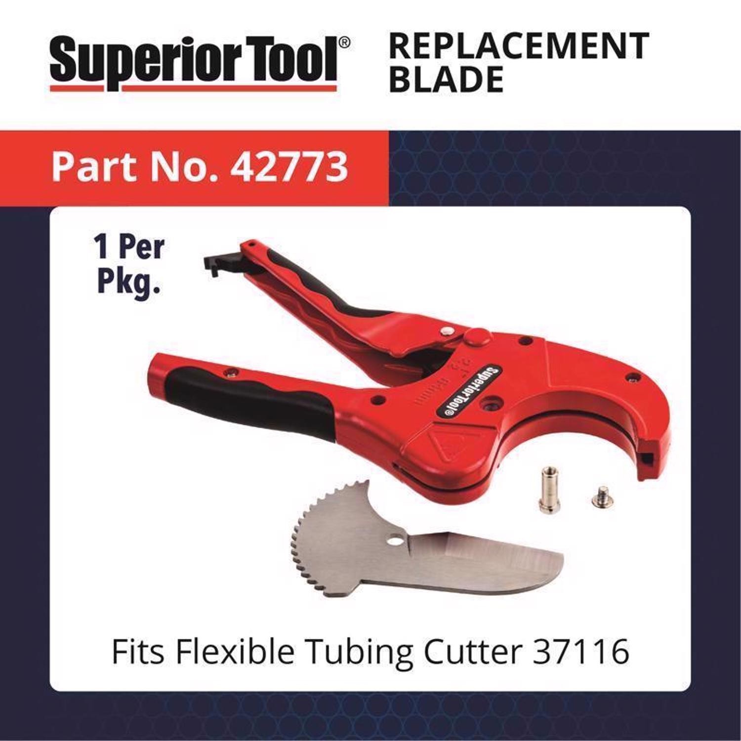 Superior Tool 2-1/2 in. Ratcheting Pipe Cutter 10 in. L Black/Red 1 pc