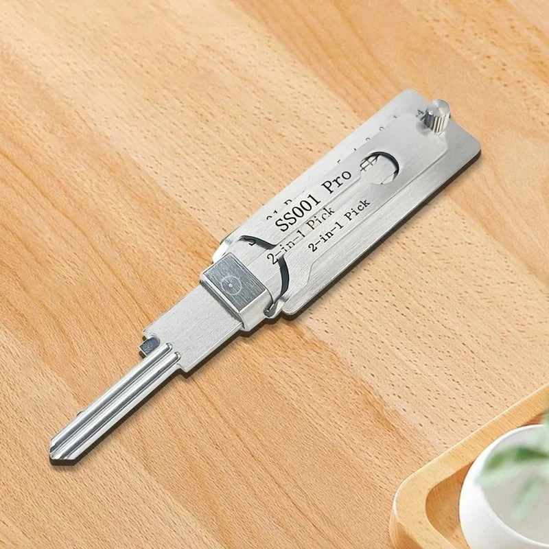 Key Decoder 2 In 1 Portable Lock Picking Set Hook And Pickup Tool Kit Ergonomic