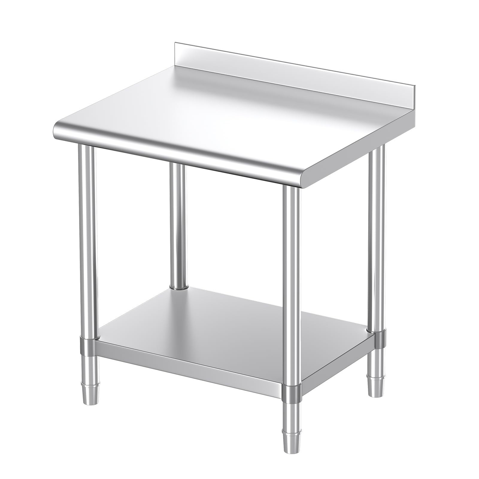 Stainless Steel Table, 30 x 24 Inches Commercial Metal Prep & Work Table with…