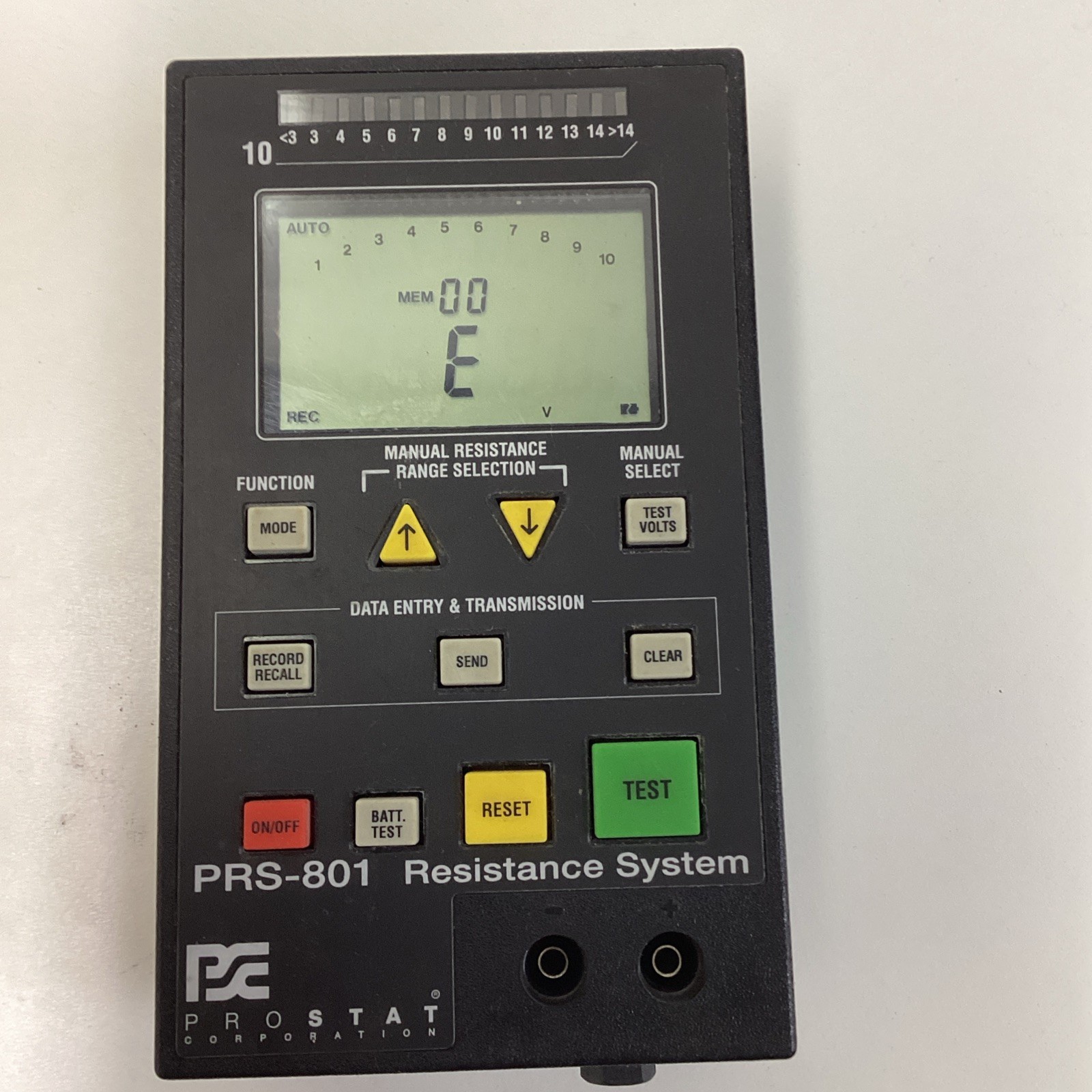 Prostat PRS-801, Wrist Strap Auditor, Resistance Stm, Weights, Static Decay Time