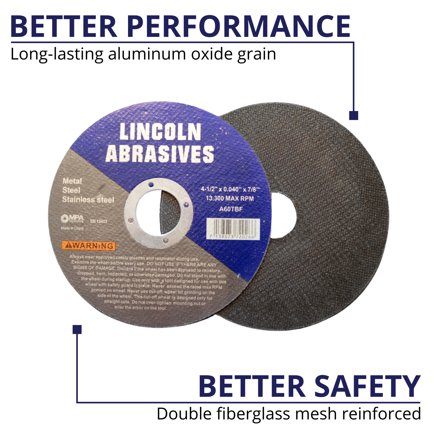 500 Pack 4-1/2″ .040″ Cut-off Wheel 4.5 Cutting Discs Stainless Steel & Metal