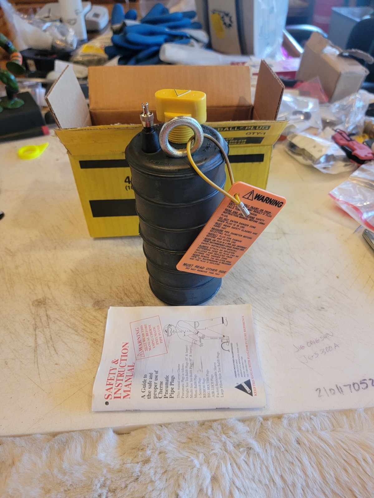Cherne 262048 Test Ball Plug, Pneumatic, Size 4 In. FreeShipL48